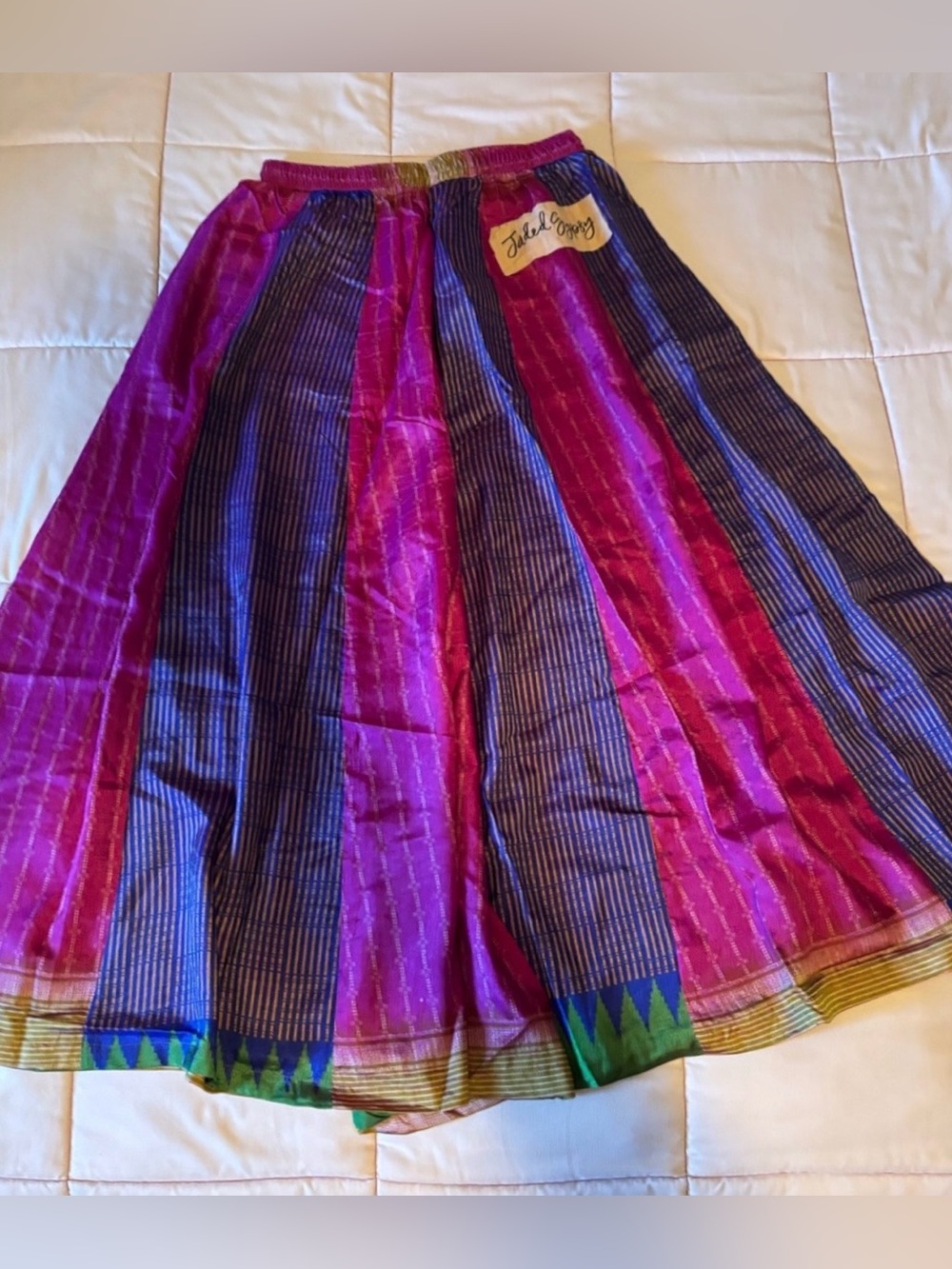 Jaded Gypsy Boho Mixed-Pattern Wide-Leg Magic Pants in Free Size
